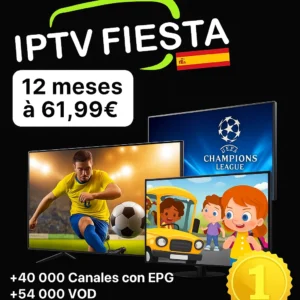 Suscripción IPTV Fiesta – 12 Mes