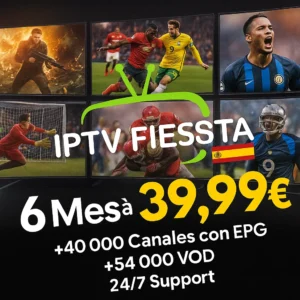Suscripción IPTV Fiesta – 6 Mes